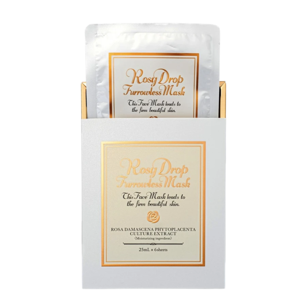 ROSY DROP Furrowless Mask 6шт – Зволожуюча маска для обличчя проти зморшок